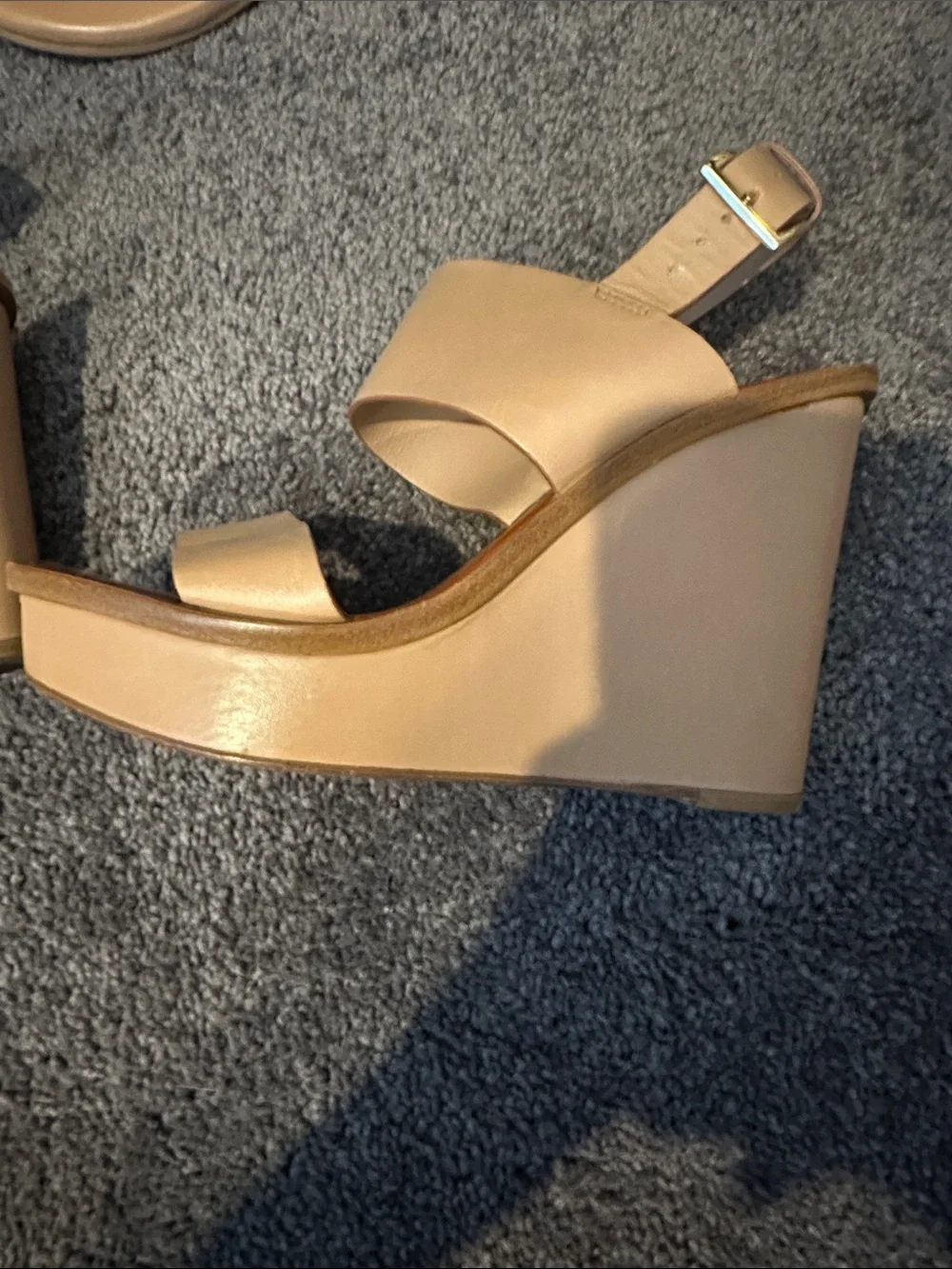 Tory Burch Double-Strap Wedge Sandals in Black and Tan- Set
